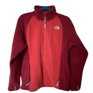 Women’s The North Face Red 2 Tone Fleece Soft Shell Sweater Extra Large